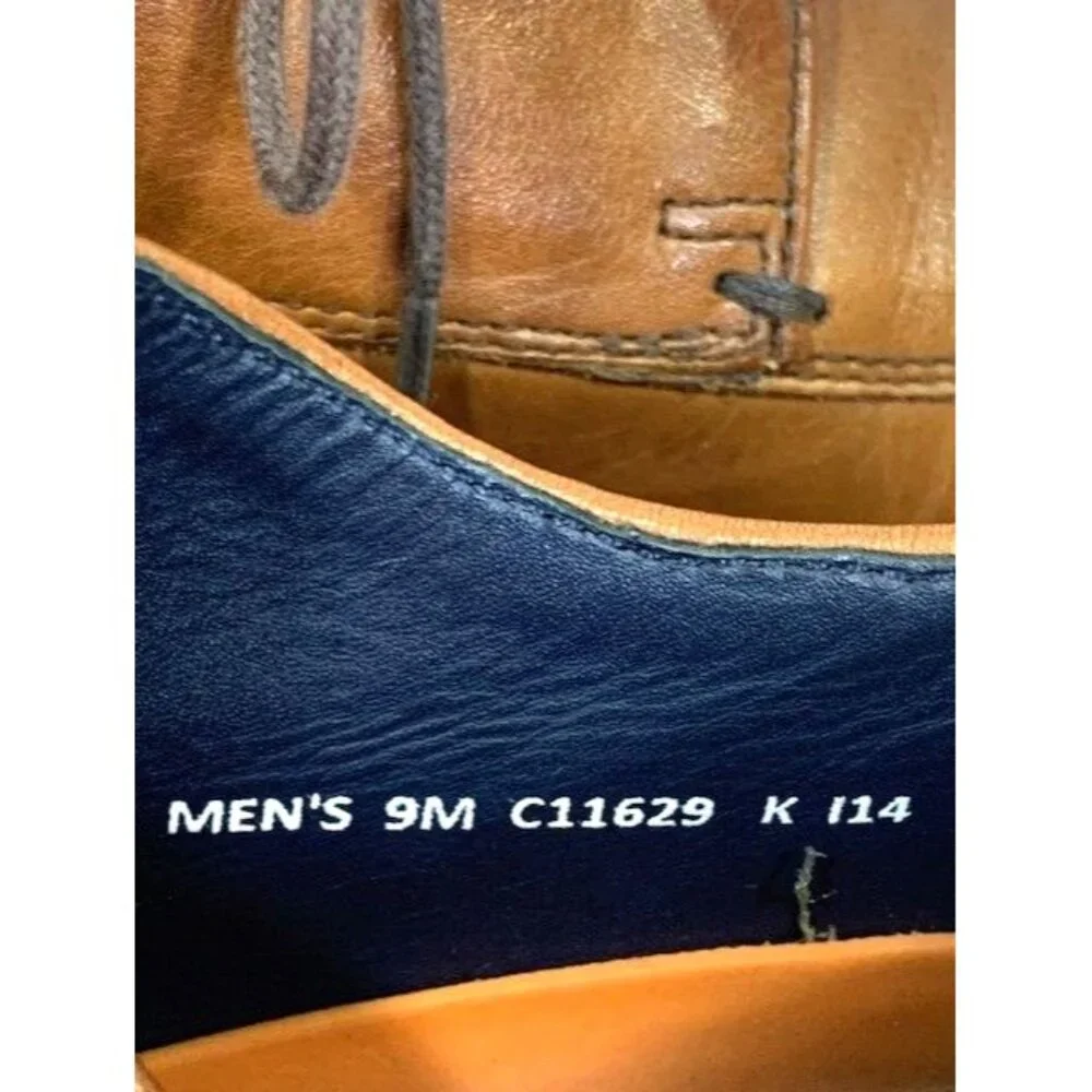 Men's Cole Haan Grand.OS Leather Lace-Up Oxford Shoes Size 9M Cognac Brown‎